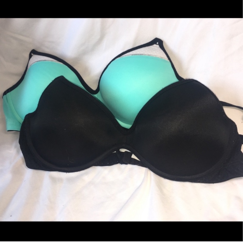 two PINK (brand) bras, both size 36c